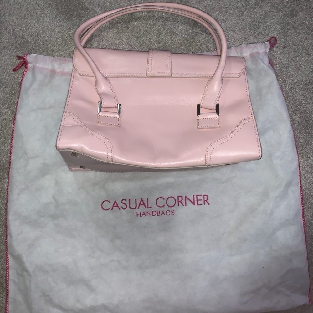 Casual Corner Blush pink leather Handbag w/Dustbag